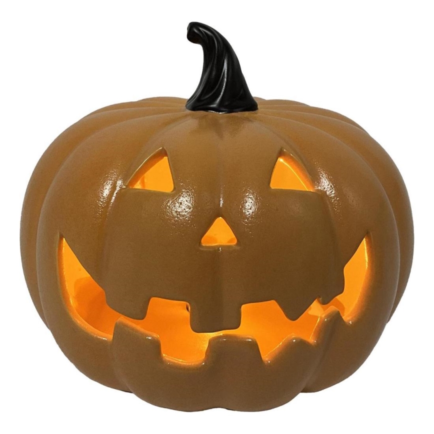 LED-Keramik-Kürbis HALLOWEEN LED/3xLR44/warmweiβ
