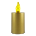 LED-Kerze LED/2xAA warmweiβ 10,8 cm golden