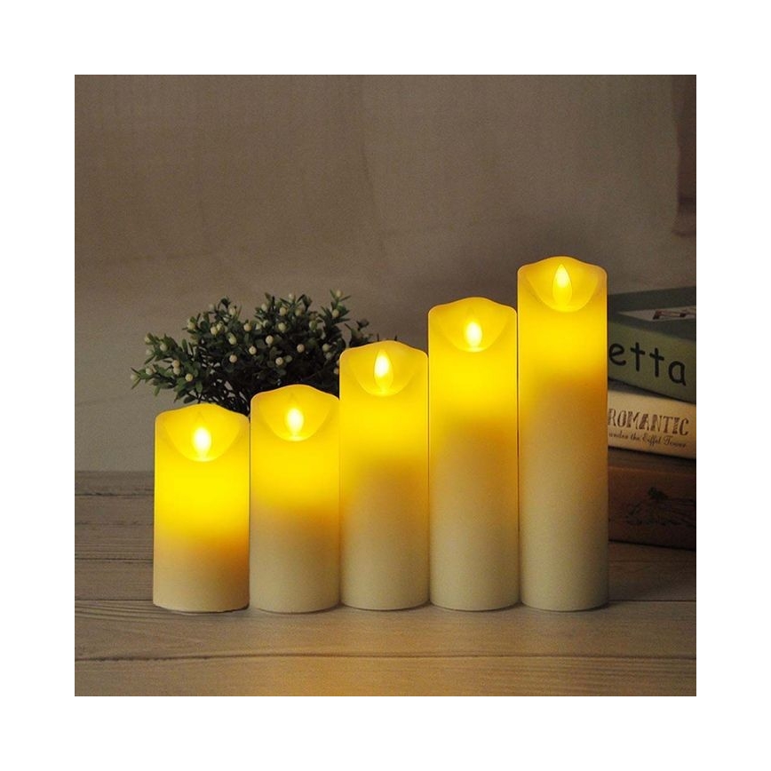 LED-Kerze LED/2xAA warmweiβ 11 cm