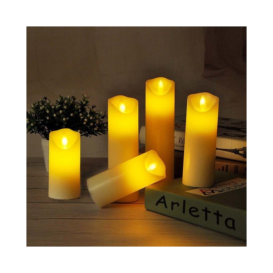 LED-Kerze LED/2xAA warmweiβ 11 cm