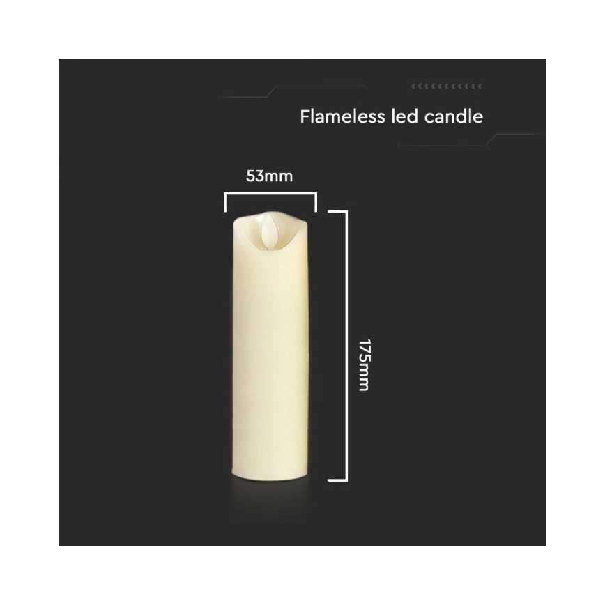 LED-Kerze LED/2xAA warmweiβ 17,5 cm