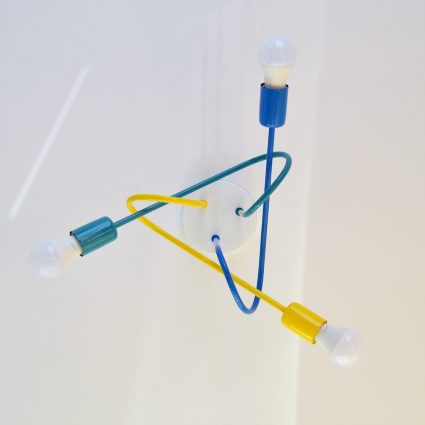 LED Kinder-Deckenleuchte OXFORD 3xE27/15W/230V