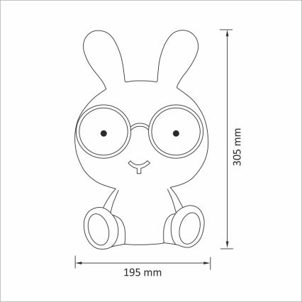 LED Kinder Nachtlämpchen LED/2,5W Kaninchen blau