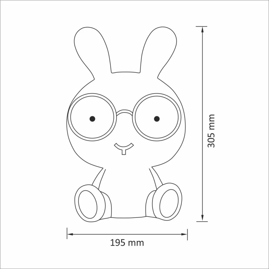 LED Kinder Nachtlämpchen LED/2,5W Kaninchen blau