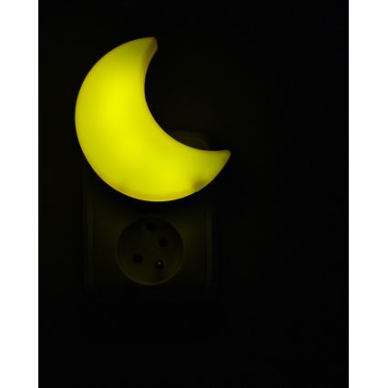 LED Kinder-Nachtlicht mit Dämmerungssensor LED/0,5W/230V Mond