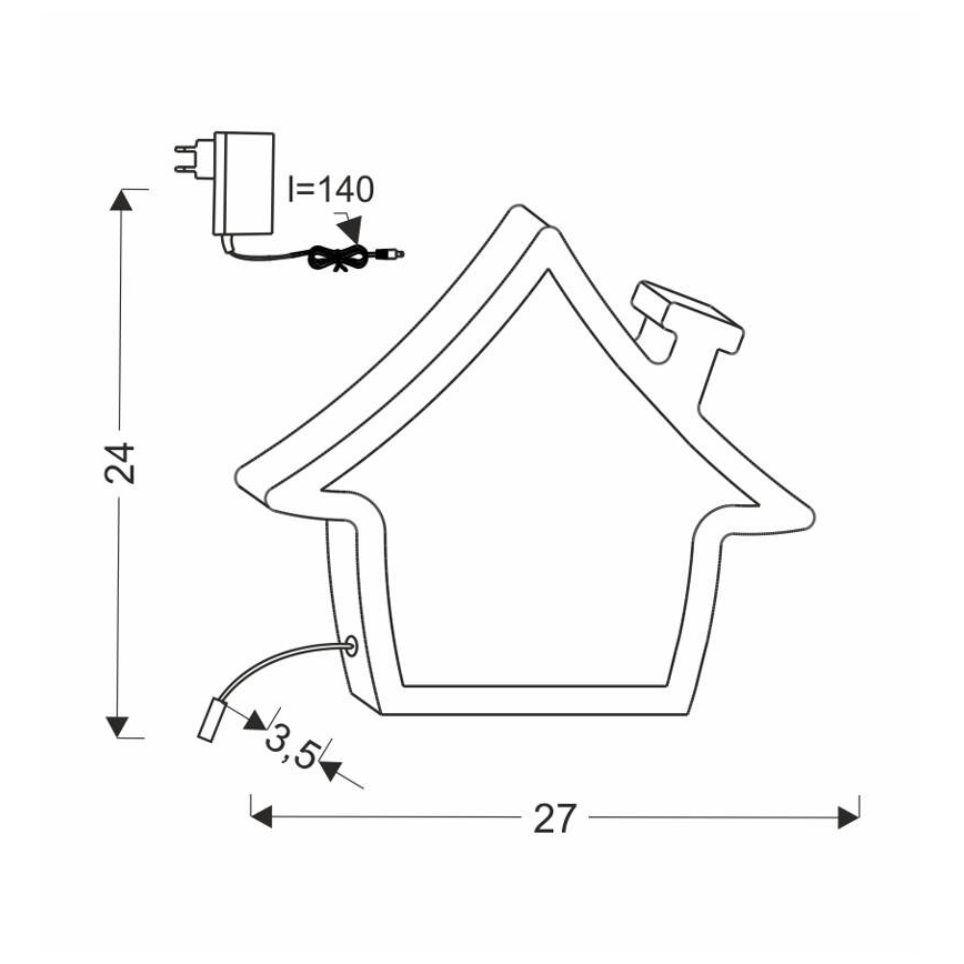 LED-Kinder-Schreibtischlampe HOUSE LED/10W/230V rosa