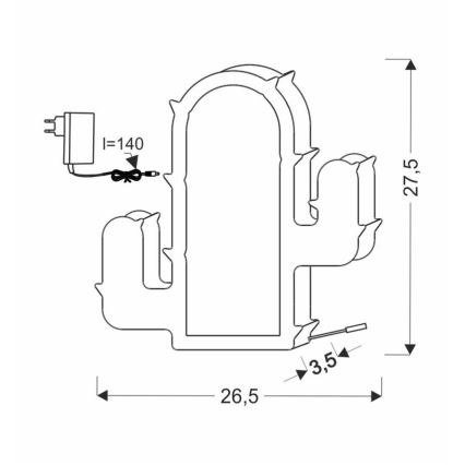 LED Kinder-Tischlampe CACTUS LED/10W/230V grün