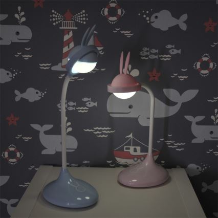 LED-Kinder-Touch-Lampe RABBIT LED/0,4W/5V 3000/6500K blau + USB