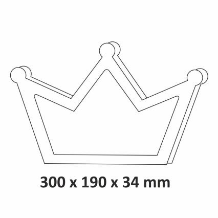 LED Kinder-Wandleuchte LED/2xAA rosa Krone