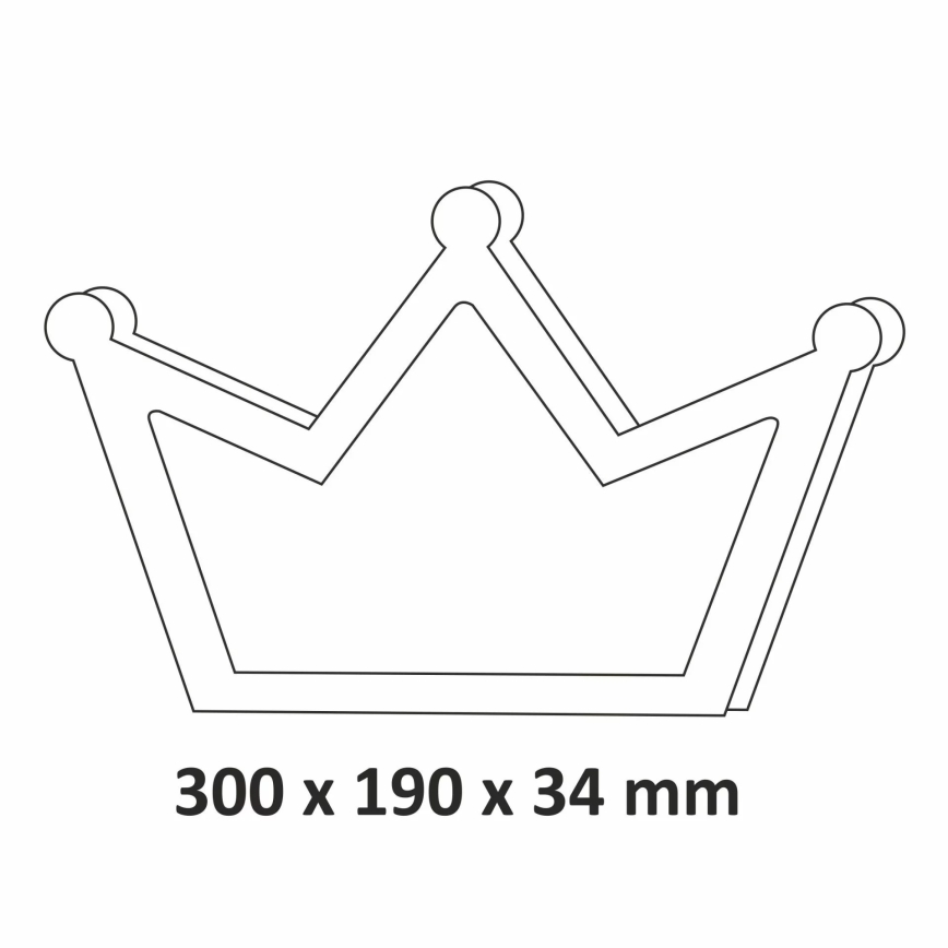 LED Kinder-Wandleuchte LED/2xAA rosa Krone