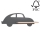 LED-Kinder-Wandleuchte mit Ablage CAR LED/5W/230V grau/Holz
