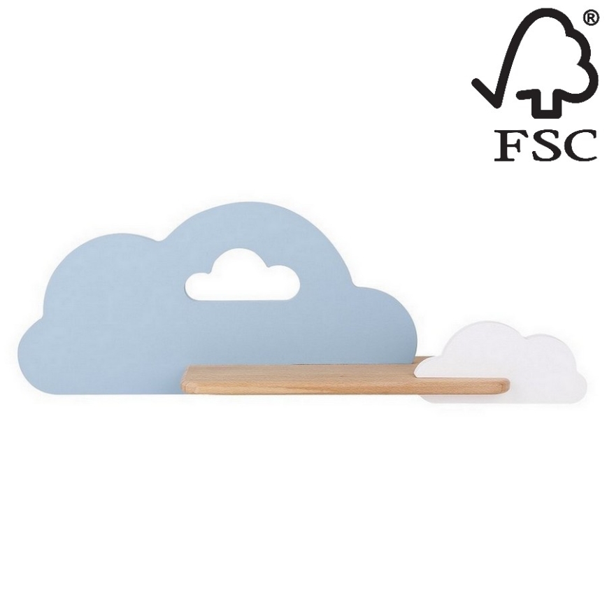 LED-Kinder-Wandleuchte mit Ablage CLOUD LED/5W/230V blau/weiß