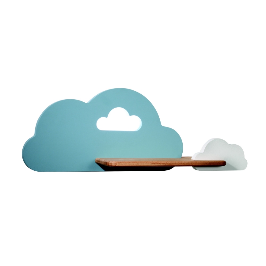 LED-Kinder-Wandleuchte mit Ablage CLOUD LED/5W/230V blau/weiß
