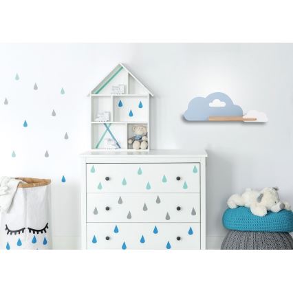 LED-Kinder-Wandleuchte mit Ablage CLOUD LED/5W/230V blau/weiß