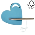 LED-Kinder-Wandleuchte mit Ablage HEART LED/5W/230V blau/Holz