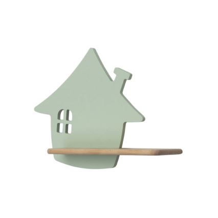 LED-Kinder-Wandleuchte mit Ablage HOUSE LED/4W/230V grün/Holz