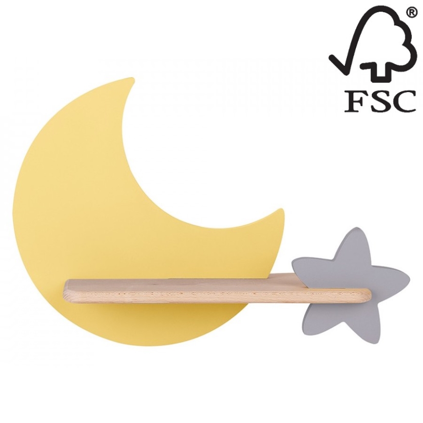 LED-Kinder-Wandleuchte mit Ablage MOON LED/5W/230V