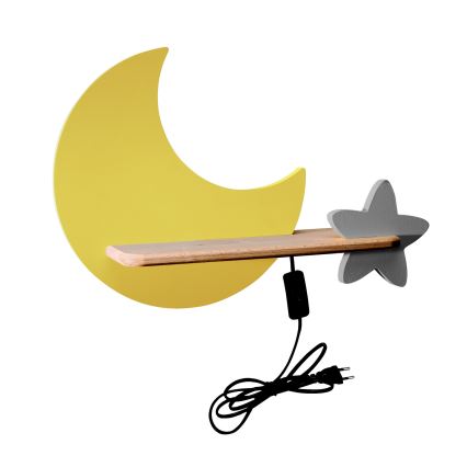LED-Kinder-Wandleuchte mit Ablage MOON LED/5W/230V