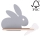 LED-Kinder-Wandleuchte mit Ablage RABBIT LED/4W/230V grau/weiß/Holz