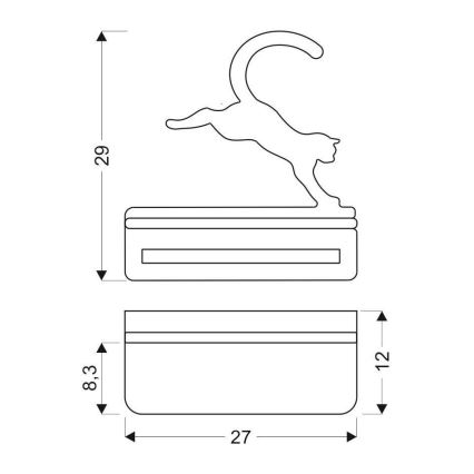 LED-Kinder-Wandleuchte mit Regal JUMPING CAT LED/5W/230V