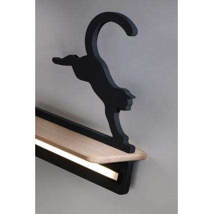 LED-Kinder-Wandleuchte mit Regal JUMPING CAT LED/5W/230V