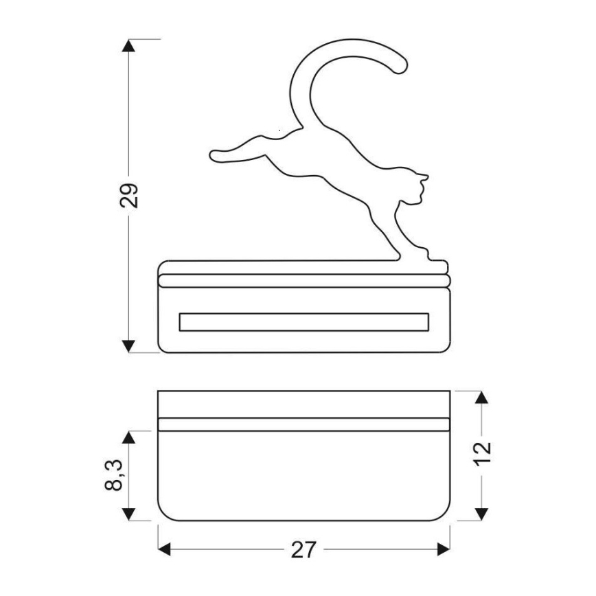 LED-Kinder-Wandleuchte mit Regal JUMPING CAT LED/5W/230V