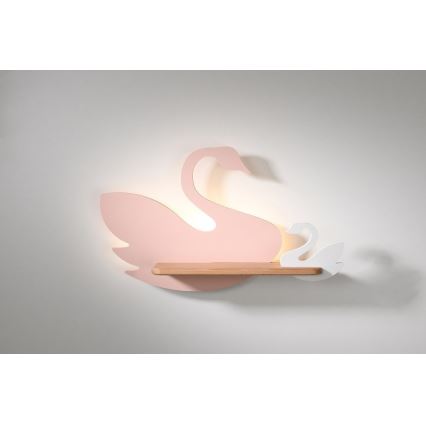 LED-Kinder-Wandleuchte mit Regal SWAN LED/5W/230V