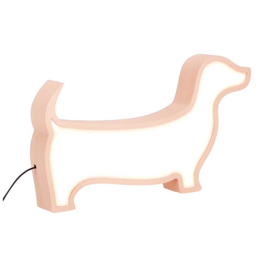 LED Kinderschreibtischlampe DOG LED/12W/230V rosa