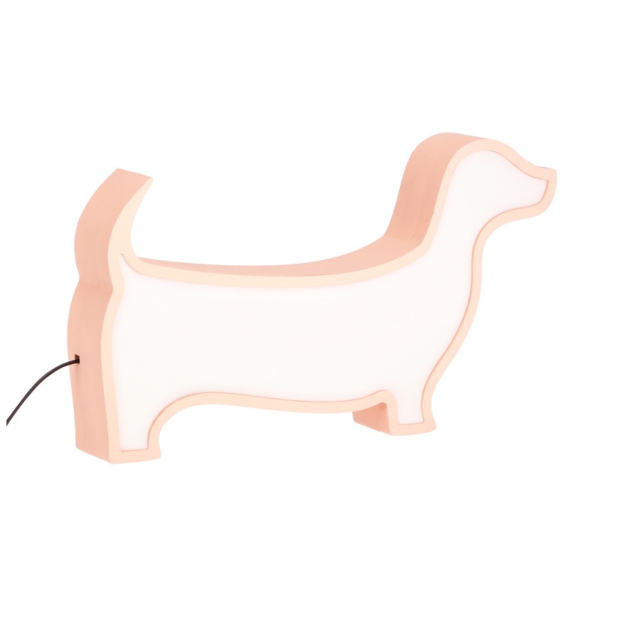 LED Kinderschreibtischlampe DOG LED/12W/230V rosa