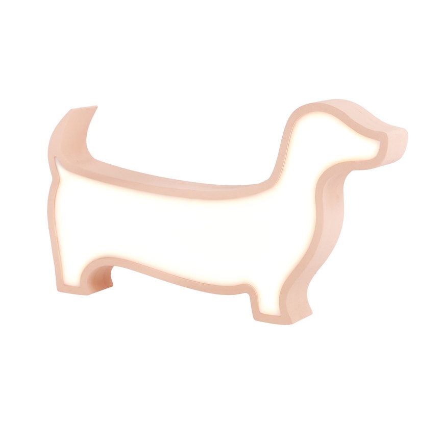 LED Kinderschreibtischlampe DOG LED/12W/230V rosa