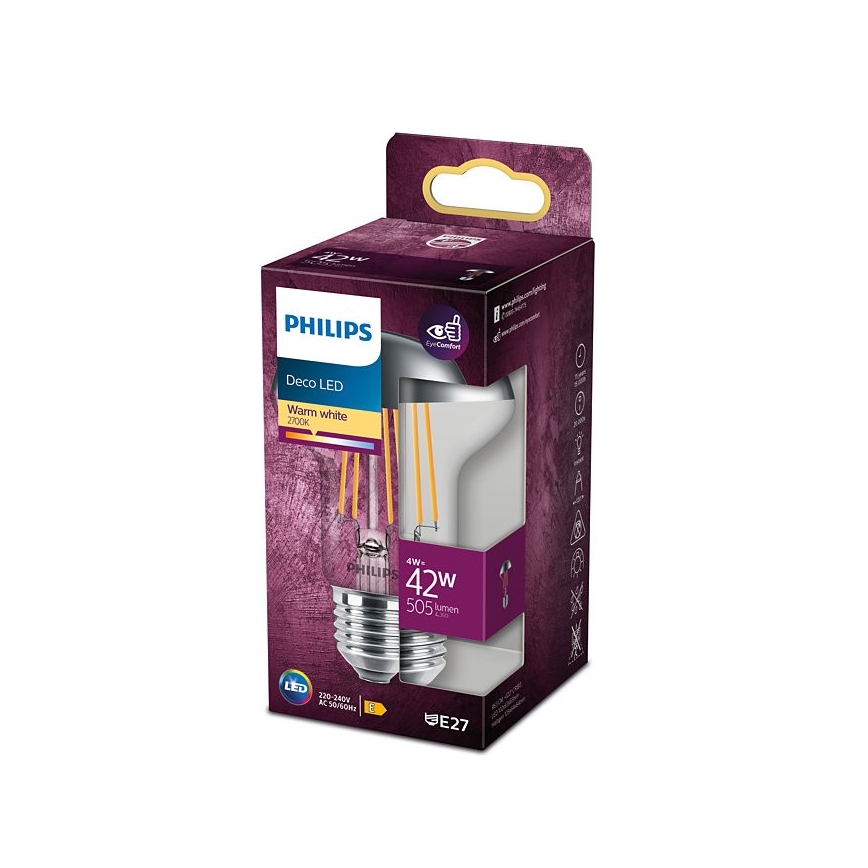 LED-Kopfspiegellampe Philips DECO E27/4W/230V 2700K