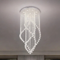 LED-Kristall-Deckenleuchte NAURU LED/30W/230V Ø 60 cm glänzender Chrom + Fernbedienung