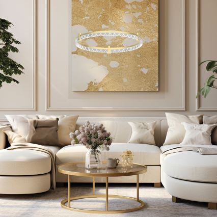 LED-Kronleuchter an Aufhängung ELEGANCE LED/36W/230V d 60 cm golden