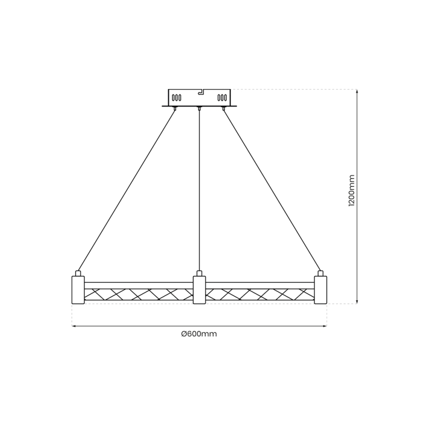 LED-Kronleuchter an Aufhängung ELEGANCE LED/36W/230V d 60 cm golden