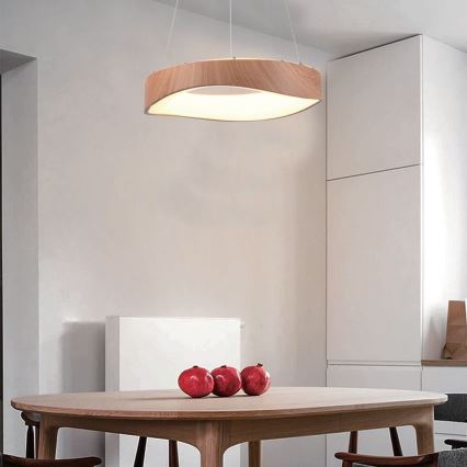 LED-Kronleuchter an Aufhängung LED/18W/230V 3000K ø 40 cm braun