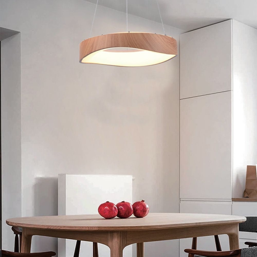 LED-Kronleuchter an Aufhängung LED/18W/230V 3000K ø 40 cm braun