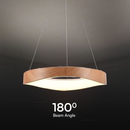 LED-Kronleuchter an Aufhängung LED/25W/230V 3000K ø 50 cm braun