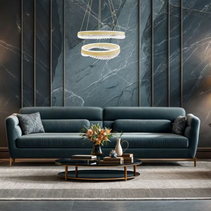 LED-Kronleuchter an Aufhängung LED/85W/230V d 60 cm golden