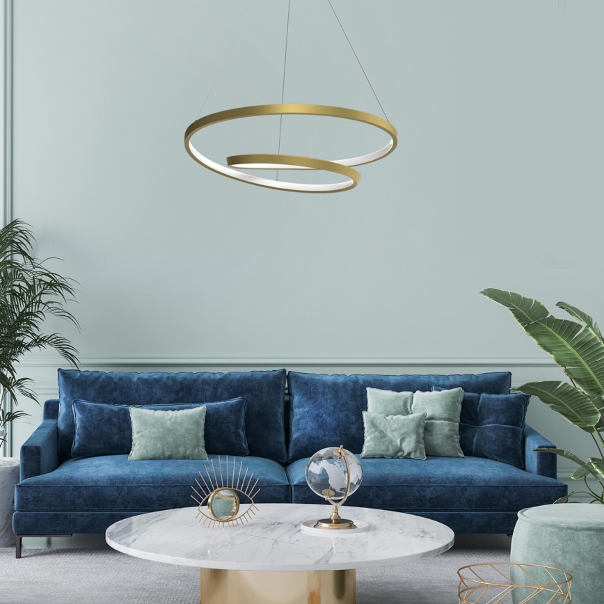 LED-Kronleuchter an Aufhängung LUCERO LED/48W/230V golden
