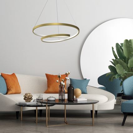 LED-Kronleuchter an Aufhängung LUCERO LED/48W/230V golden