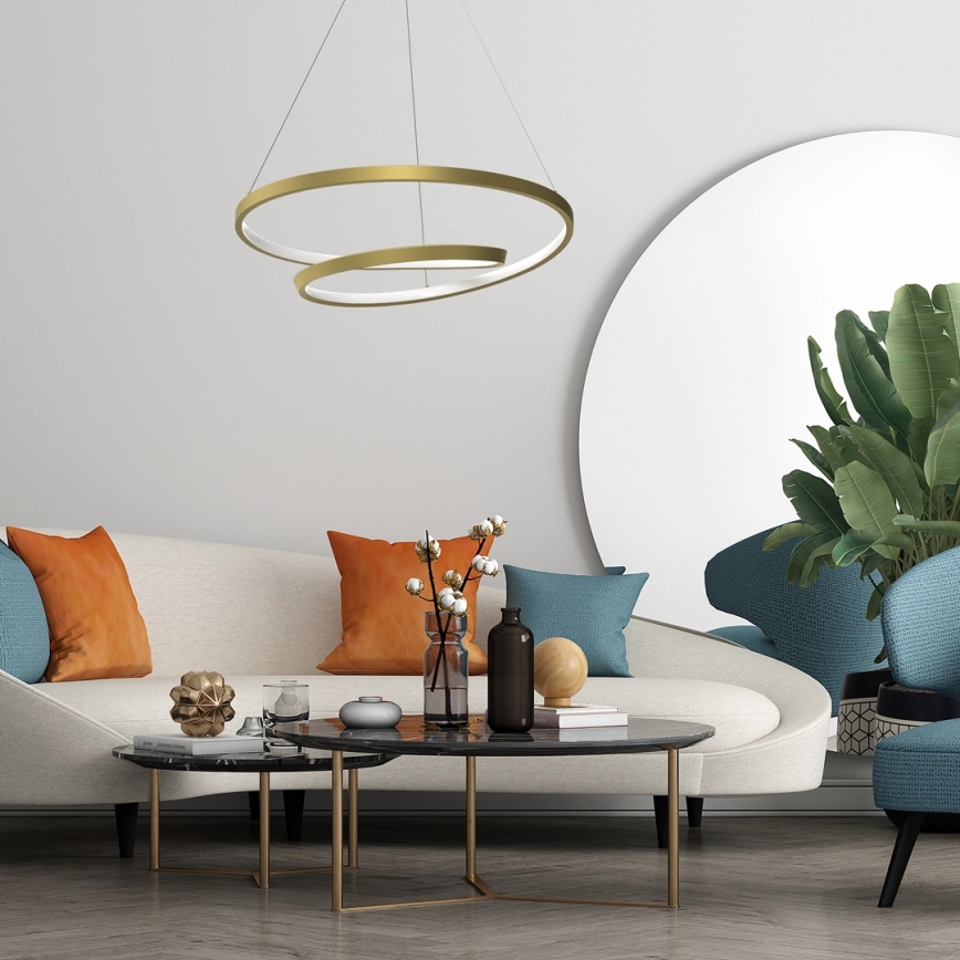 LED-Kronleuchter an Aufhängung LUCERO LED/48W/230V golden