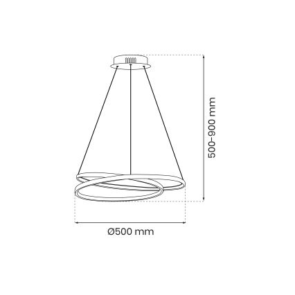 LED-Kronleuchter an Aufhängung LUCERO LED/48W/230V golden