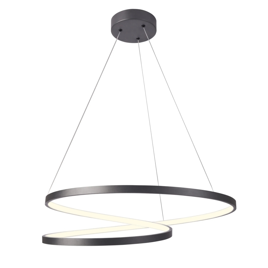 LED-Kronleuchter an Aufhängung ZEFIRA LED/52W/230V 4000K d 60 cm anthrazit