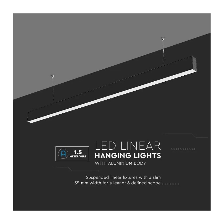 LED-Kronleuchter an einer Schnur SAMSUNG CHIP LED/40W/230V 6400K schwarz