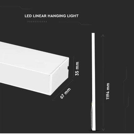 LED-Kronleuchter an einer Schnur SAMSUNG CHIP LED/40W/230V 6400K weiß