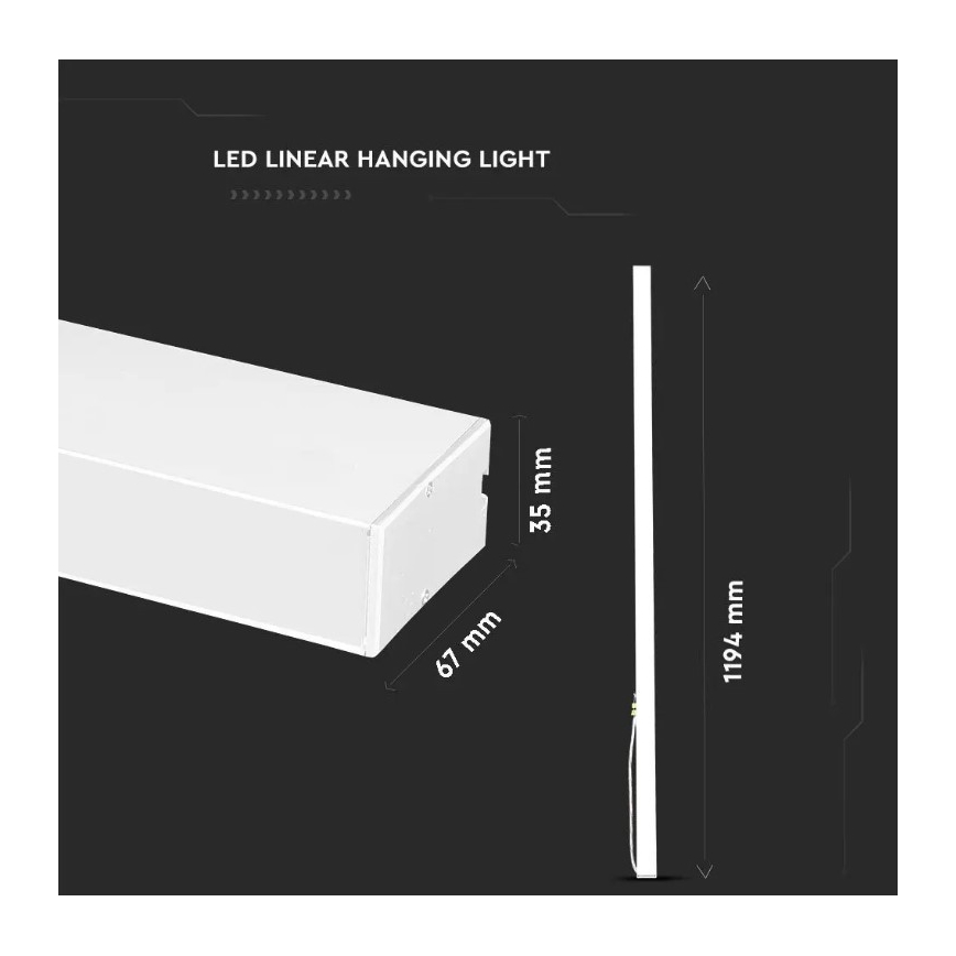 LED-Kronleuchter an einer Schnur SAMSUNG CHIP LED/40W/230V 6400K weiß