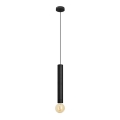 LED Kronleuchter an einer Schnur TUBA 1xGU10/20W/230V schwarz
