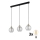 LED-Kronleuchter an Kabel DEVI 3xE27/15W/230V schwarz/rauchfarben