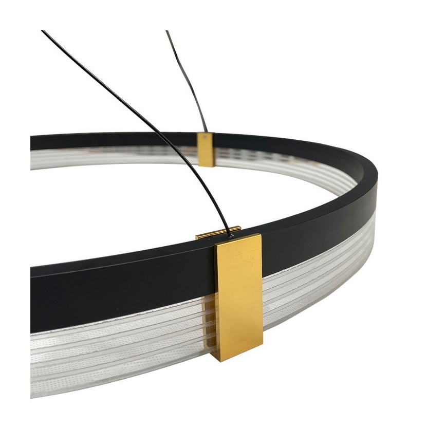 LED-Kronleuchter an Kabel TRIANGLE LED/40W/230V 3000/4000/6000K Ø 60 cm, schwarz