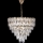 LED-Kronleuchter an Kette 9xE27/60W/230V + 6xLED/6W d 50 cm golden